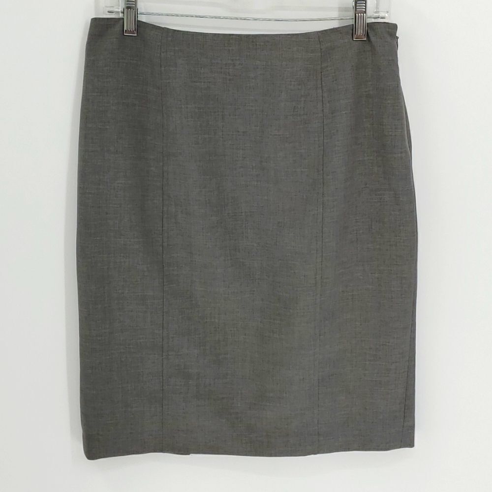 Vintage Kasper, career Y2K light gray pencil skirt Completely lined Sz 6 petite. - Picture 2 of 9